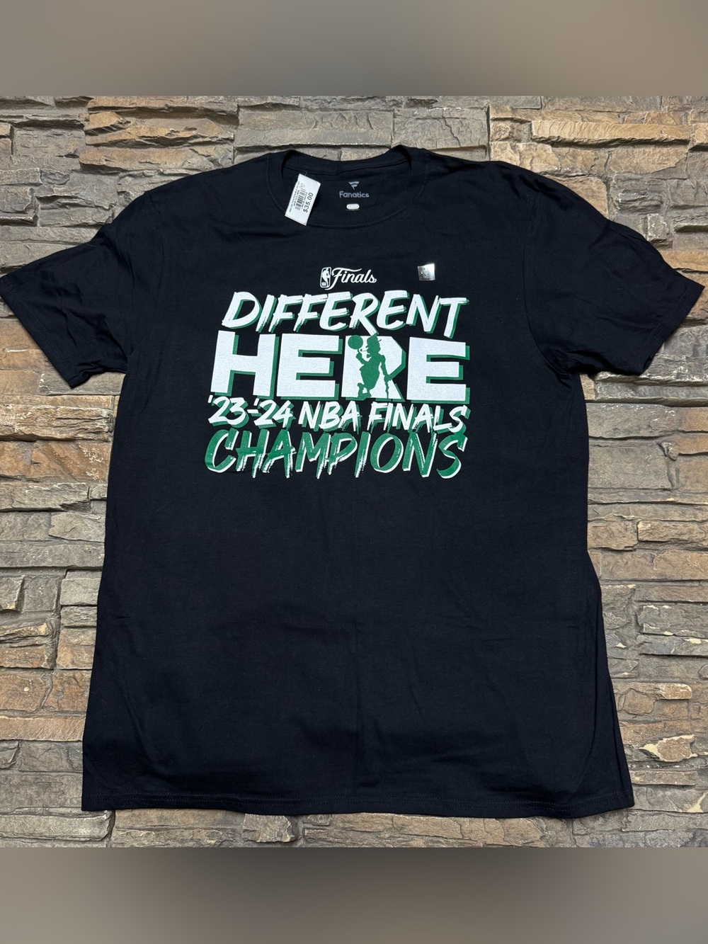 NEW Boston Celtics 2024 Champions Shirt Men’s Large Black Fanatics NBA NWT